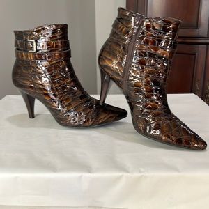 Antonio Melani “Rhapsody” patent leather heeled booties